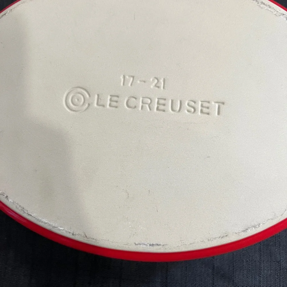 Le Creuset Cerise Red Oval Au Gratin‎ Dish 17-21 Stoneware Baker 12.5 Inch